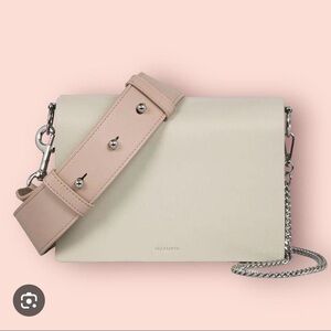All Saints Cream Zep Box Crossbody Bag